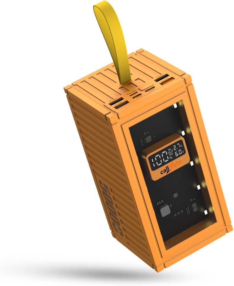 Callmate Ultrafuse Max 50000mAh Ultra High Capacity Power Bank, 23W Fast Charging |Digital Display |4 USB Output Ports & 3 Input |LED Light with SOS| for Smartphones & Other Devices