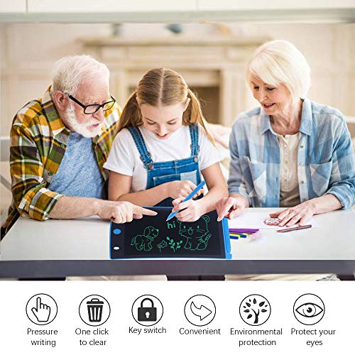 Sunany LCD Writing Tablet 8.5-Inch Toddler Doodle Board Drawing Pad, Electronic Drawing Tablet with Lock Function, Educational and Learning Toys for Kids at Home and School (Blue)