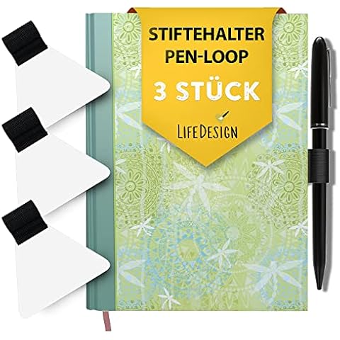 Portabolígrafos autoadhesivo negro 3 uds. Cover