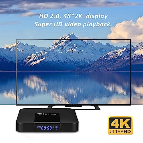Android 10.0 TV Box, TX3 Mini RAM 2 GB ROM 16GB Quad Core Ultra 4K HDR AV1 Dual Band WiFi 2.4G/5.8G BT 4.2 Home Smart Media Player - Afbeelding 6