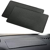 2 Stück Antirutschmatte Anti Rutsch Matte für Auto Armaturenbrett Antirutsch Pads Silikon-Fixierkissen Wird für Autodekorationen, Brillen, Handys Verwendet, Black