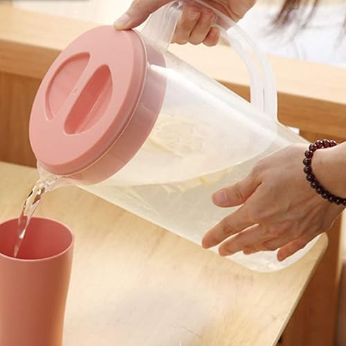Miniatura 8 de DOITOOL Recipiente de almacenamiento de bebidas de gran capacidad, resistente al calor, jarra de agua fría, jarra de jugo de plástico, tetera para