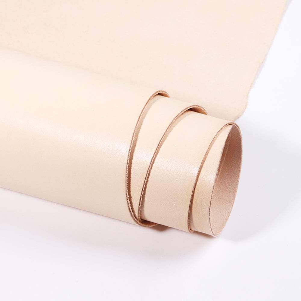 Passion juneTree Vegetable Tanned Leather Thick Genuine Leather About 1.6 mm Cowhide (8.7 * 14.1 inch)