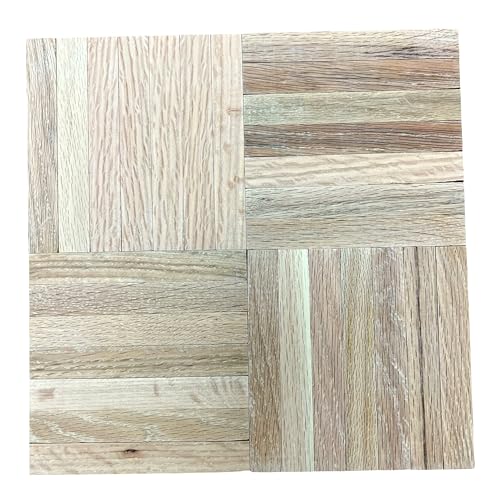 Unfinished 7-Slat Red Oak Parquet 12' X 12' X 5/16' - 20 sq.ft. per Box