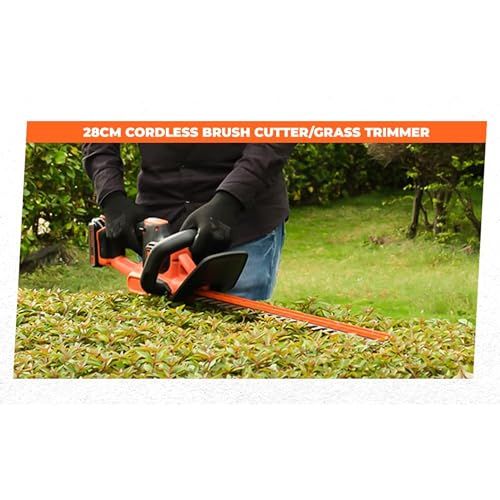 Image of BLACK+DECKER GTC18502PCF Cordless Hedge Trimmer with 18V Li-ion Battery & Charger | Cutting Width 50 cm | POWERCOMMAND Button for Extra Boost | Suitable for Home Gardens,1 Year Warranty