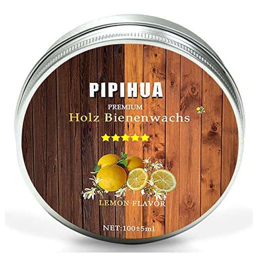PIPIHUA Cera de Abeja Natural, para el Cuidado de la Madera, Cera Impermeable, Muebles y Protección de la Madera en Abrillantador para Muebles(Limón)