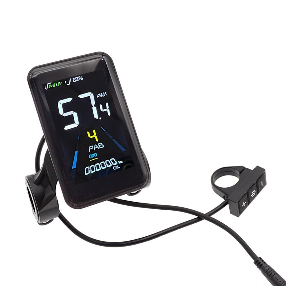 Display a Colori per Bici elettrica, 24 V, 36 V, 48 V, Supporto di Tensione | X3 a 5 pin alloggiamento resistente alle intemperie, interfaccia chiara di lettura
