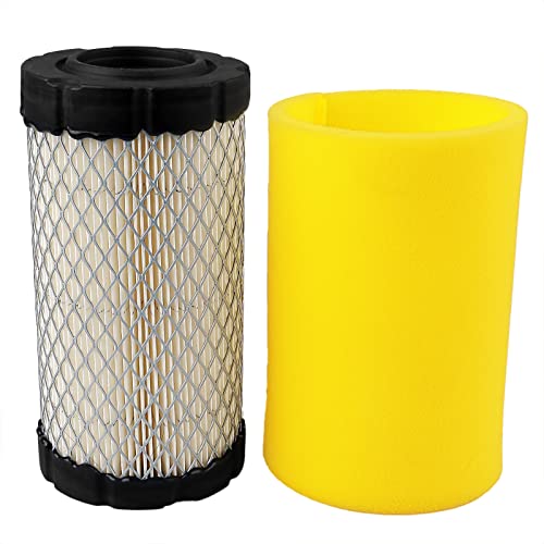 SOLLON Filtre à Air + Filtre Préfiltre pour Briggs Stratton 793569 5415K pour John GY21055 MIU11511 MIU11513/Bad Boy 063-4026-00 Cover