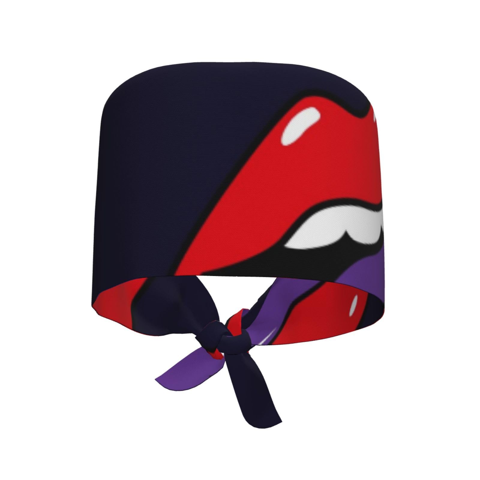 Cfan Multicolor Dentist Hat Pet Clinic Caps Nurse Work Hats 2 Pieces, Mouth And Kiss Lettering