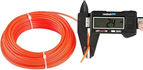 Miniatura 3 de Cabezal de recortadora universal para malezas, fácil carga, repuesto de cabezal de fijación con línea de recortadora de 49.2 ft/59 pulgadas, 0.094