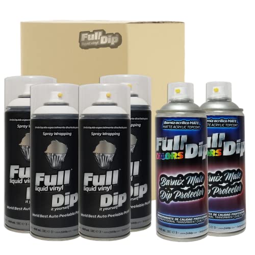 DISPIVAL - PACK 4 x SPRAY FULL DIP BLANCO + 2 x BARNIZ MATE