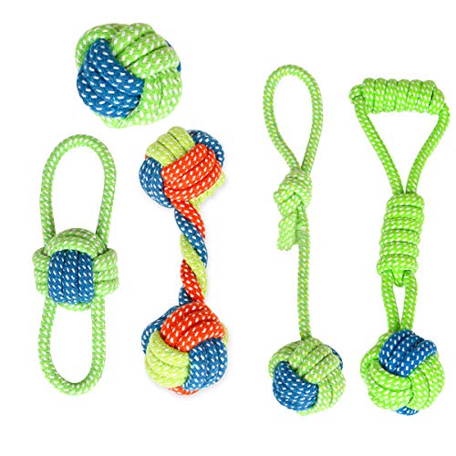 BIMOUR Dog Rope Toy Puppy Chew Tug of War Dog Toys Playtime