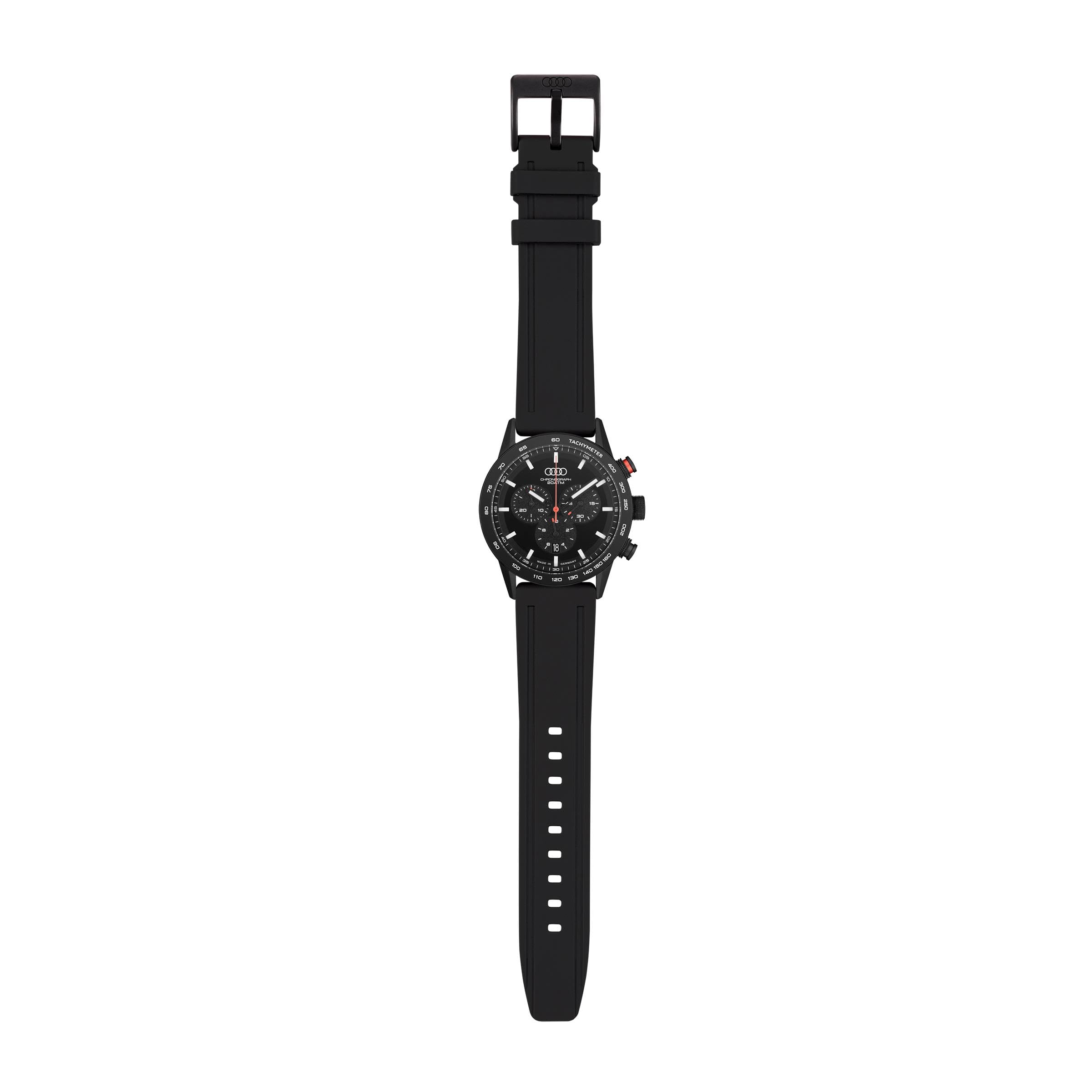 Audi Collection Reloj analógico de Cuarzo para Hombre con Correa de Caucho Natural 3102400400