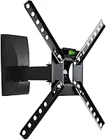 Suporte Para Tv Lcd De 10'' A 55'' Modelo Articulado SBRP130 Preto- Com Inclinação De Até 15°, Brasforma, 9159