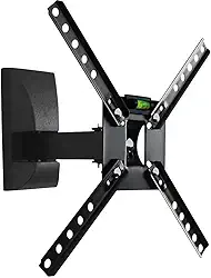 Suporte Para Tv Lcd De 10'' A 55'' Modelo Articulado SBRP130 Preto- Com Inclinação De Até 15°, Brasforma, 9159