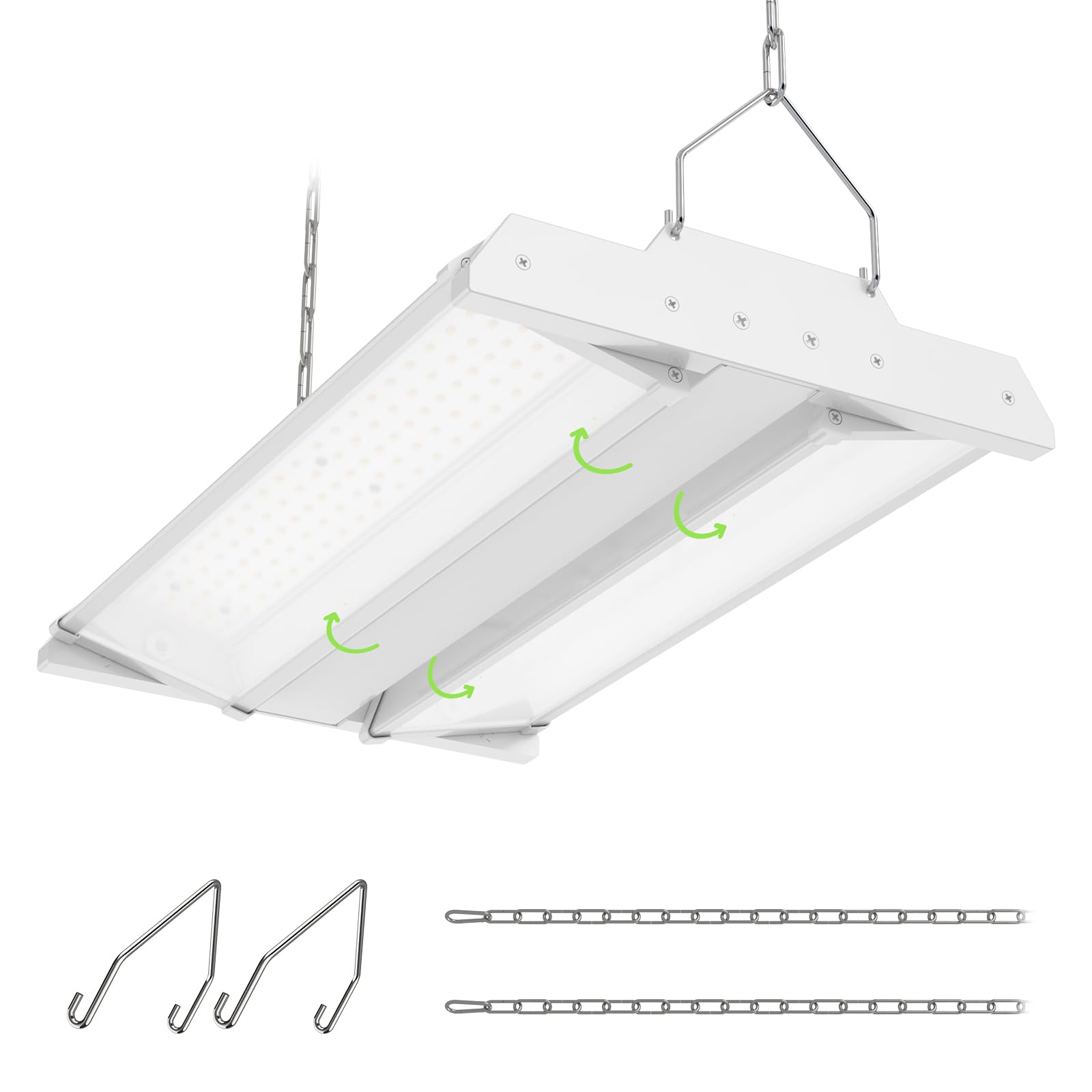 High Bay Led Light 150W, 20250lm Linear Shop Hanging High Bay Light 5000K 0-10V Dimmable, 135LM/W Garage Commercial Lighting for Workshop, Supermarket, Warehouse cETL/DLC Listed
