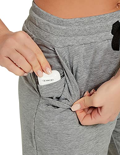 Image of SPECIALMAGIC Women Capri Pants Cotton Yoga Wide Leg Pajama Pants Capris Sweatpants Sports