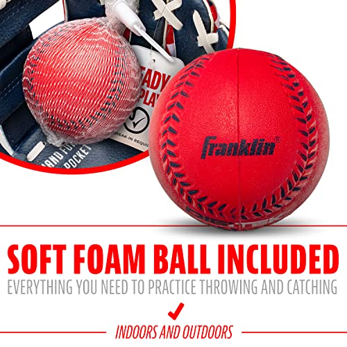 Image of Franklin Sports Kids Baseball Gloves - RTP Youth Teeball Glove + Ball Set - Boys + Girls Teeball Mitt Set - Kids + Toddlers - 9.5 inch