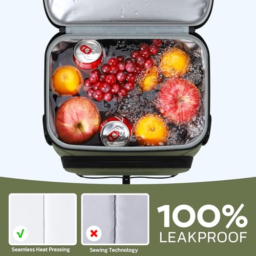 Image of RealCool 33 Can Insulated Soft Cooler Backpack, Leakproof Lunch Ice Bag | PEVA liner,16-Hour cold,Multi-Compartment, Breathable Shoulder and Back,Perfect for men,women,camping /beach /picnic /travel