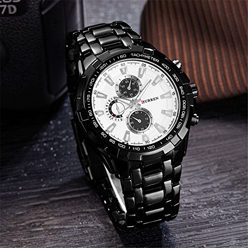 Image of CURREN Watches Men,Sports Waterproof Stainless Steel Quartz Wrist Watch for Men and Boys