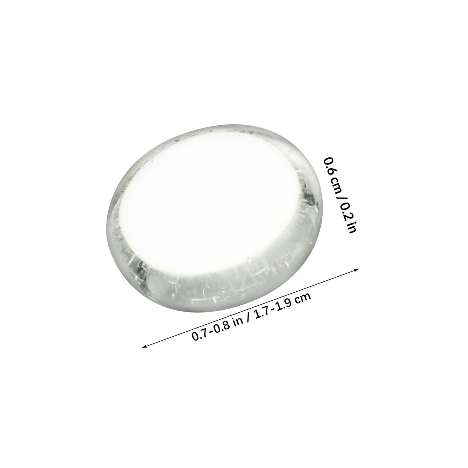 Healeved 500 Pièces Perles de Verre Plates Galets Transparents pour Vases Décoration Solide Design Plat Adapté pour Divers Besoins Artisanaux et Décoration de Cheminée