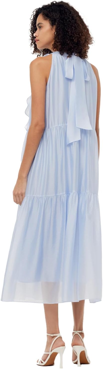 GOELIA Halter Dresses for Women Flowy Beach Vacation Formal Casual Wedding Guest Maxi Summer Dresses with Detachable Flower - Image 5