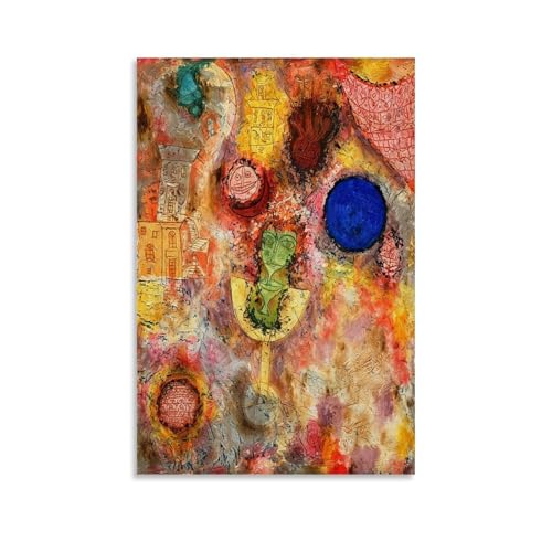 Póster de jardín mágico de 40 x 60 cm con reproducción fiel de la pintura de Paul Klee