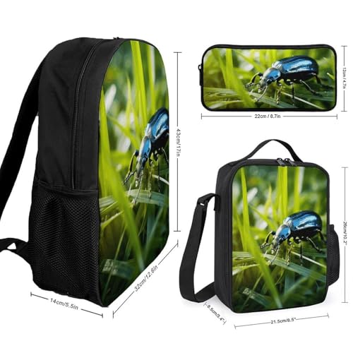 Sac à dos décontracté avec sac repas isotherme imprimé A Bug
