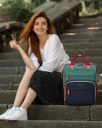 Image of LOVEVOOK Laptop Backpack for Women, 15.6'' Waterproof Nurse Bag Teacher Work Backpack Purse for Women, Travel Computer Backpack for College Office Business Ladies