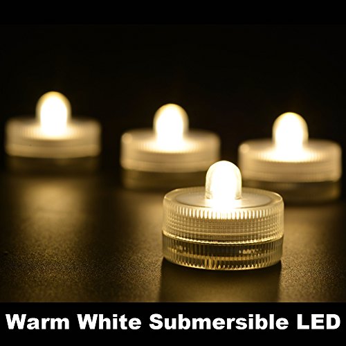 Halloween Lights Submersible Led Lights Cr2032 Battery Powered Underwater Waterproof Led Tea Light For Events Wedding Centerpieces Vase Floral Xmas Home Decor Lighting(Pack Of 12) (Warm White) #TOP1