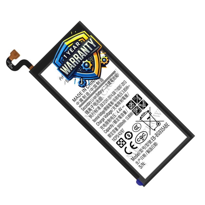 Image of Original EB-BG935ABE Battery Compatible for Samsung Galaxy S7 Edge - (3600 mAh) - 1 Year Warranty JK1 AX4