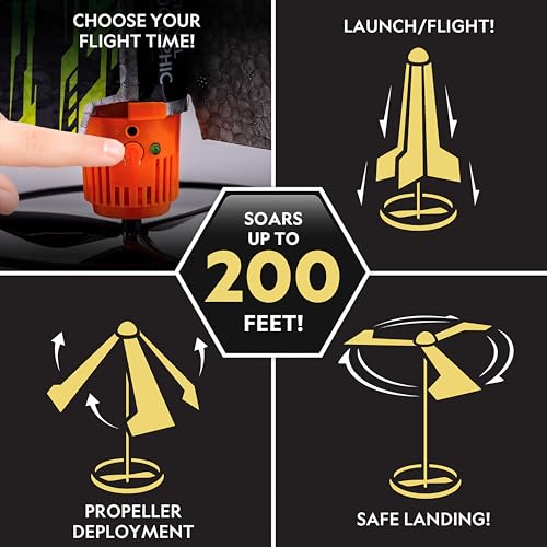 National Geographic Rocket Launcher Science Kit - Motorized Air Rocket Toy with Patented Design, Launch up to 200 Feet, Outdoor Kids Toys & Model Rockets, Gifts for Kids Ages 8-12, Space Toys - Image 3