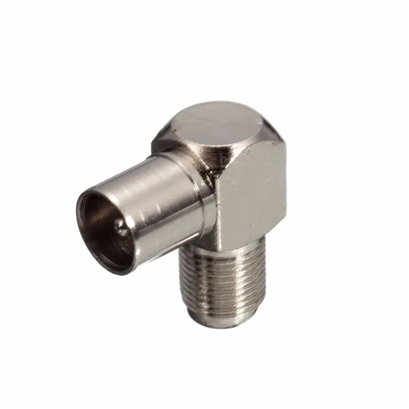 Conector F hembra a TV macho, convertidor adaptador en ángulo recto de 90 grados, 5 uds.