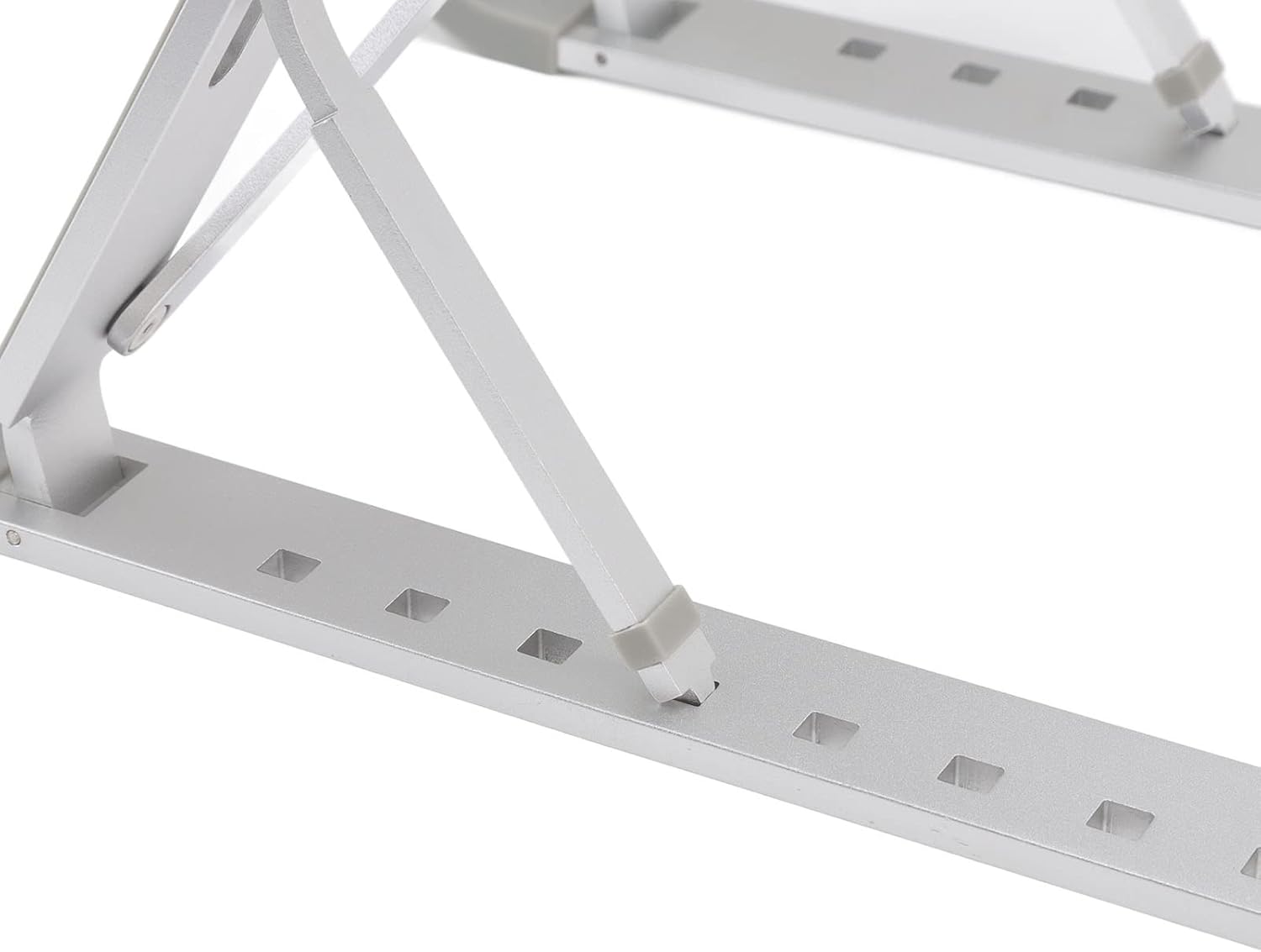 Luqeeg Laptop Stand for Desk - Adjustable Ergonomic Portable Aluminum Laptop Holder, Foldable Computer Stand Notebook Stand Holder Compatible with 9-15.6 Inch Laptops, Silver