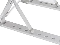 Vista 7 de Soporte para laptop para escritorio, soporte ergonómico ajustable de aluminio portátil para laptop, soporte plegable para computadora portátil