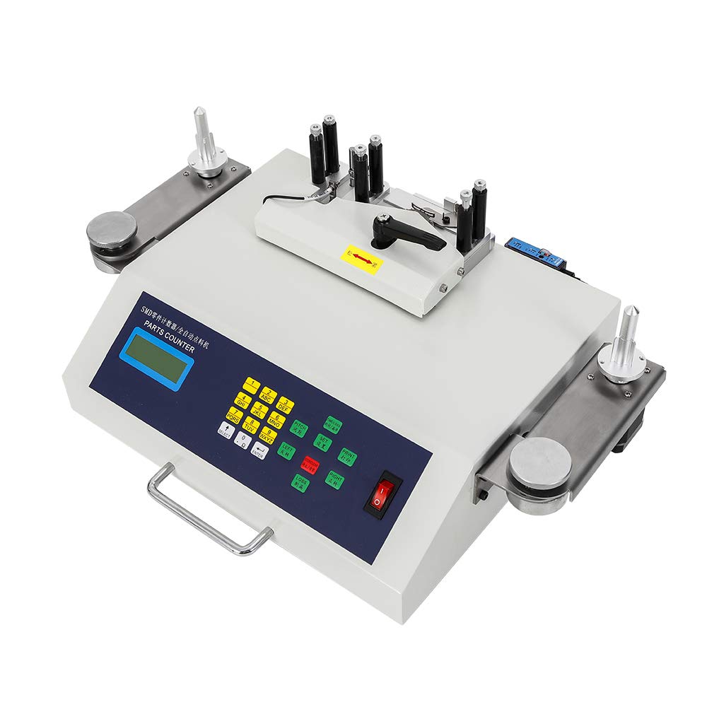 Component Counter, Automatic SMT/SMD Parts Component Counter Counting Machine, LCD Display with Leak Detection for Any Size of Belt Wheel AC 110V 25W