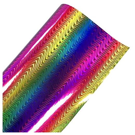 Geranium Regnbåge självhäftande vinylrulle, PET Craft vinyl för skyltar, bokstäver, koppar, klistermärken, för inomhus- och utomhus gör-det-själv-objekt