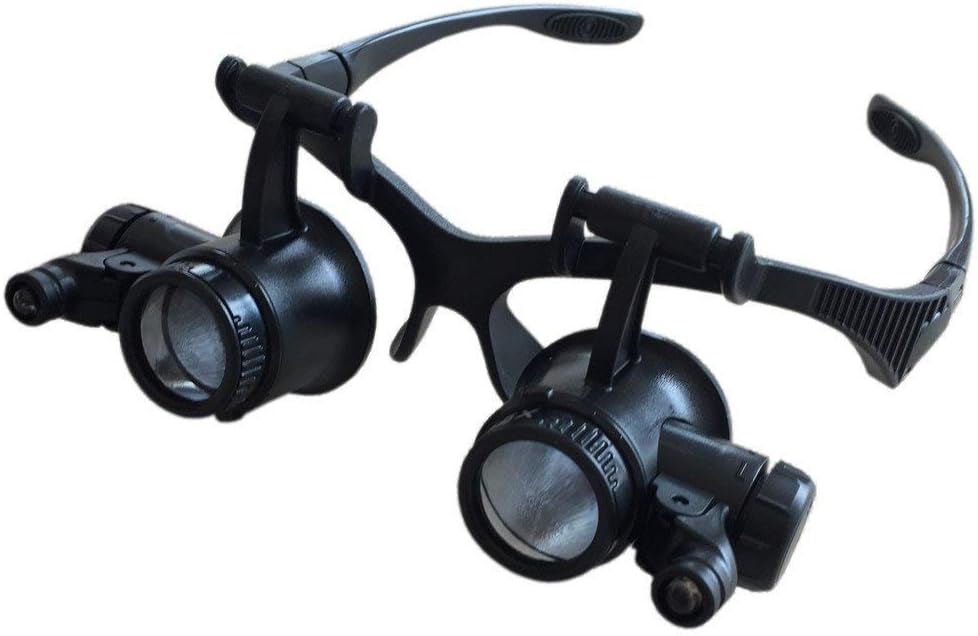 Magnifying Glasses Resin Lupa 10X 15X 20X 25X Eye Jewelry Watch Repair Magnifier Glasses - Not to be Used for Reading