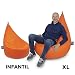 HAPPERS Puff Butaca Polipiel Interior Amarillo Infantil