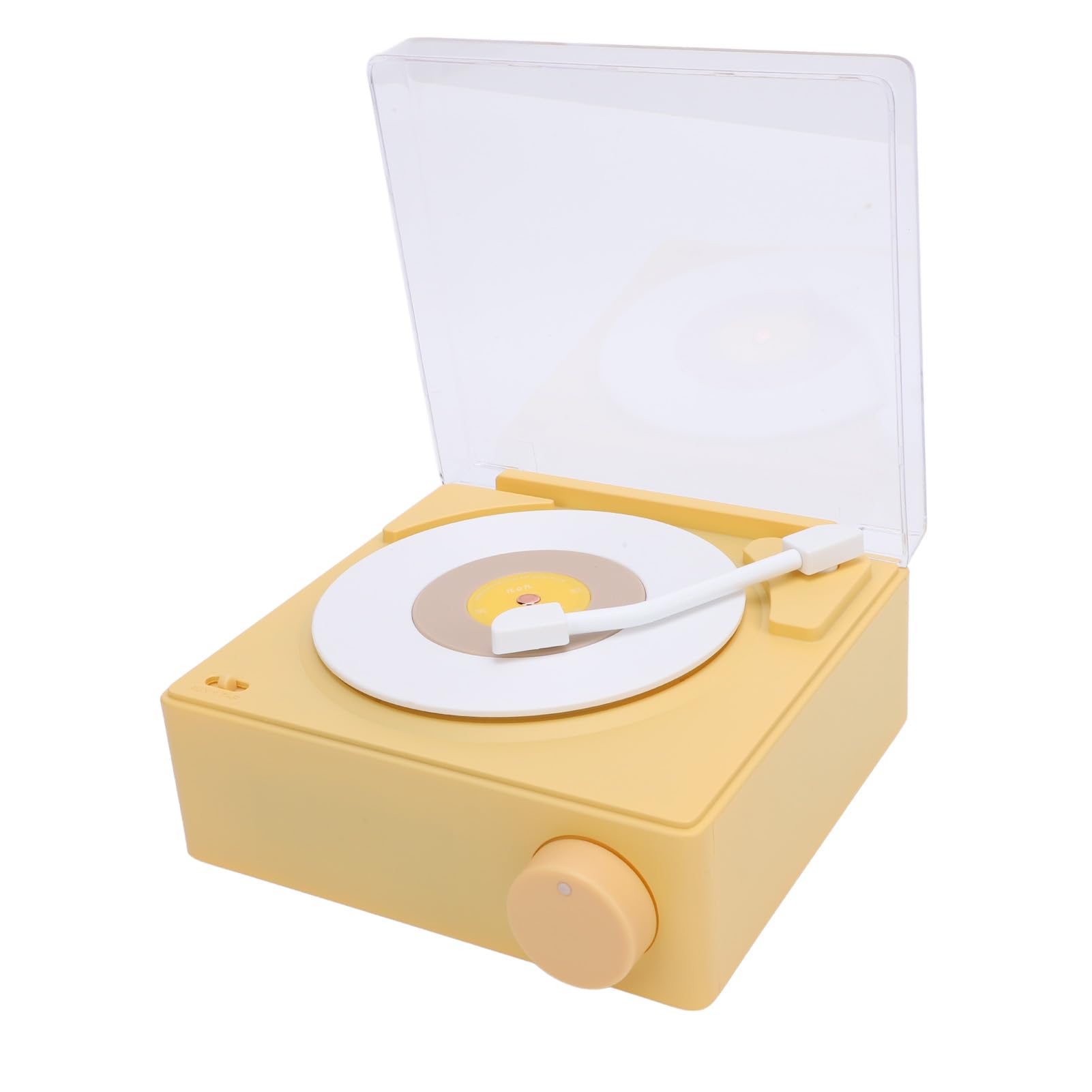 SIXRUN Altavoz Bluetooth con Tocadiscos, Altavoz Inalámbrico ABS con Reloj Despertador, Batería Integrada de 1200 MAh, Compacto de 15,5 X 6 X 13 Cm para el Hogar, Dormitorio, Escritorio, Oficina