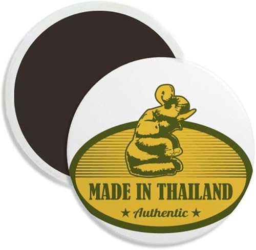 Imán redondo de cerámica para nevera, diseño de cultura tailandesa