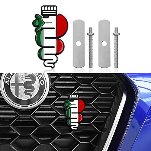 カースタイリングサイドエンブレムフロントグリルバッジカーリアトランクロゴステッカー用アルファロメオ水戸GTジュリエッタジュリア147 156 159 166 Stelvio