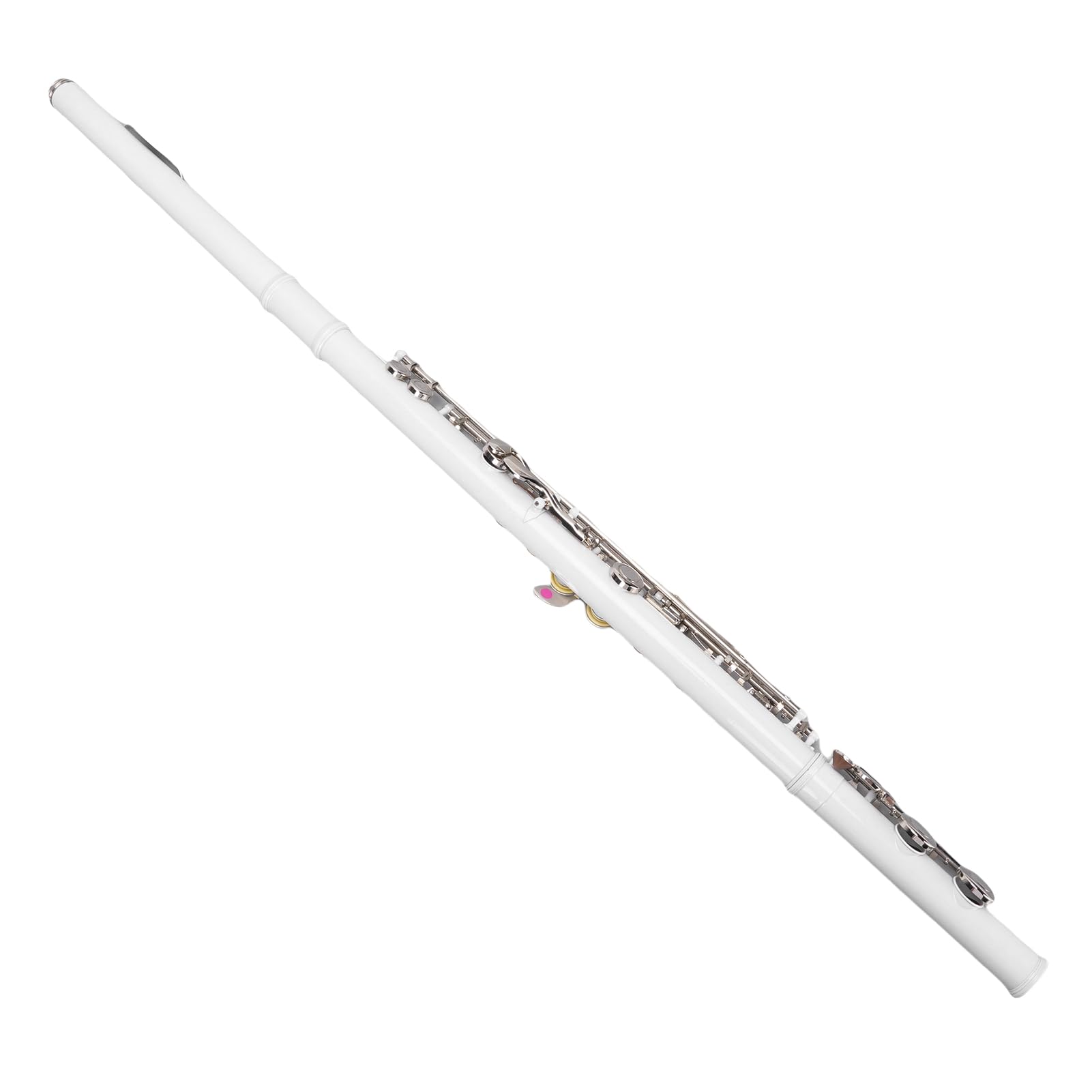 RiToEasysports flauta travesera en Do, diseño ergonómico notas altas precisas almohadillas cuero 16 teclas cobre blanco para estudiantes principiantes músicos niños escuela práctica conciertos