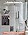 VEVOR Shower Faucet Set, 12 Inch Thermostatic Ceiling Mount Rainfall Shower System with 6 Inch Wall Mount Head and 2 in 1 Handheld Spray, 3-Function Dual Rain Head Brass Valve & Trim Kit, Matte Black