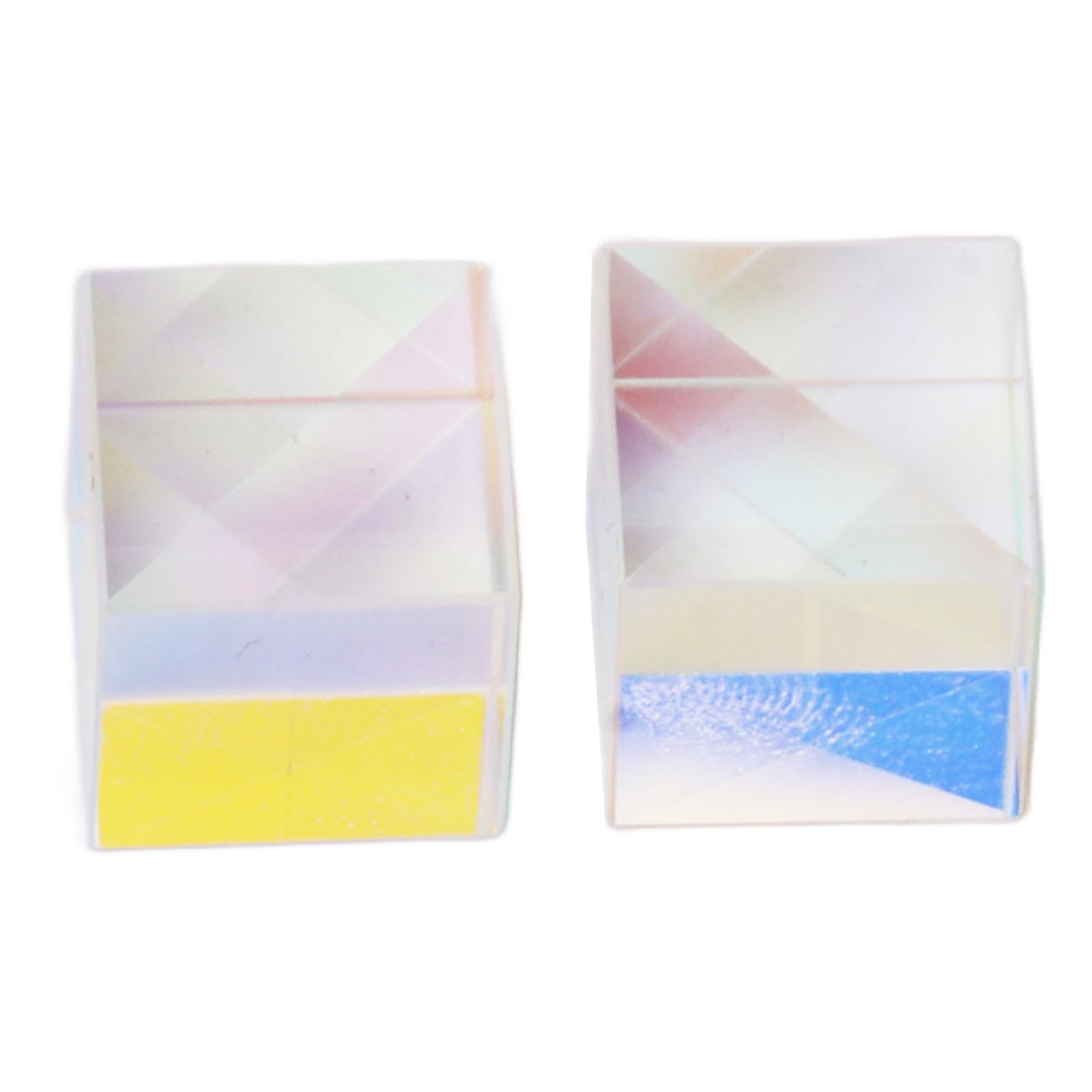 Respicefinem 2Pcs Optical Glass Prism Mini Fantastic Refraction Smoothing Educational RGB Dispersion Prism Ideal for Teaching Photography Science Experiments and Decoration