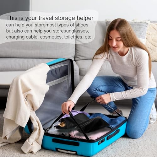 hoe Dust Bags, 4 Pack Black Duster Flannel Single Shoe Pouch with Drawstring Closure, 8x17" Shoe Bags for Travel, Home, Luggage, Handbags, Accessories, Men, and Women4