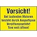 Produktbild Wildebabsklbt 11 cm 2 Stück Hochwertige Schild Aufkleber-Folie Sticker Decal Laufen Lassen Motor Vergiftung Gefahr Gelb S776
