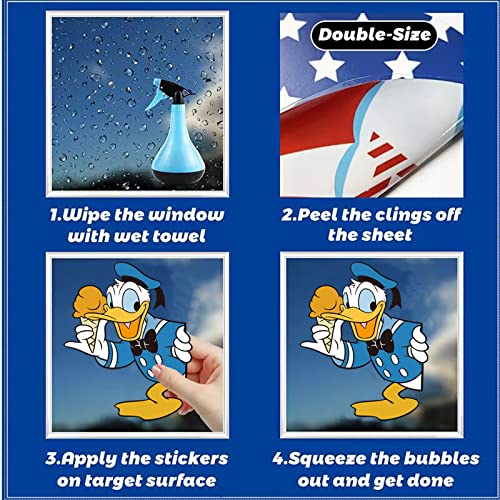 Cartoon Window Clings Decals,Party Removable Stickers For Glass Windows,Birthday Party Supplies Holiday Home Decorations (Mickey(7Sheets)) #TOP2