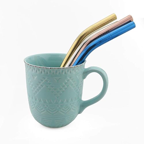 Miniatura 3 de JASHII - Pajita portátil de acero inoxidable 304 con caja y cepillo de limpieza para viajes, camping, 5 unidades, Plateado