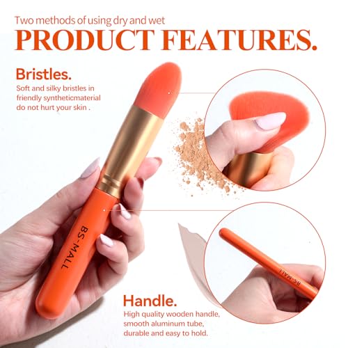 Image of BS-MALL Makeup Brush Set 14 Pcs With Case - Foundation Brush, Concealer Brush, Blush Brush & Flawless Application - Complete Luxury Cosmetic Brush Kit For Travel & Daily Use